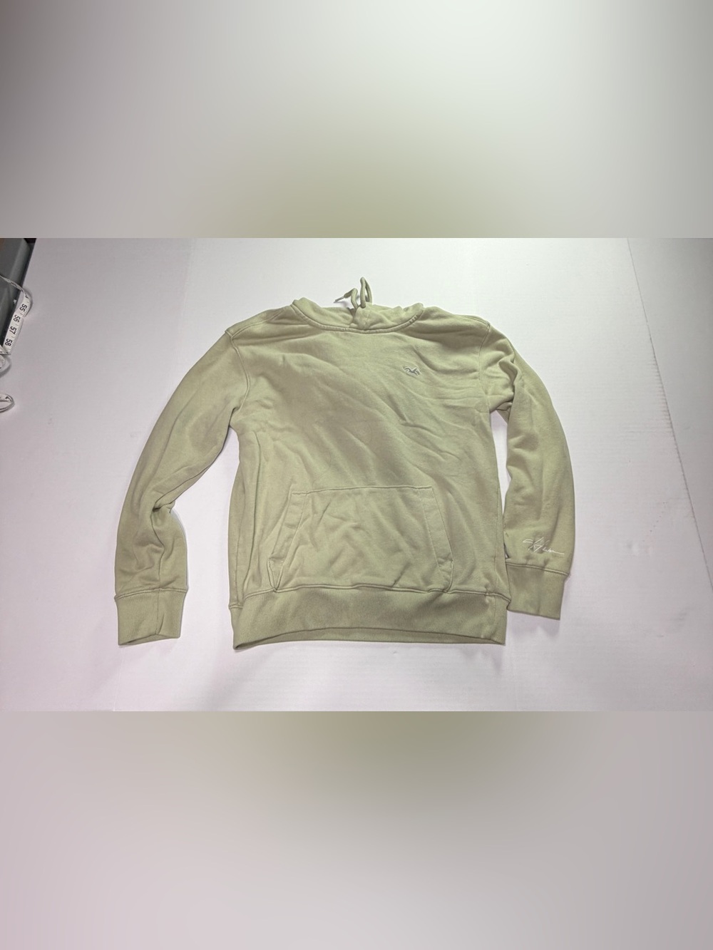Hollister California Sage Green Pullover Hoodie XS Embroidered Logo